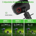 8-Pack Solar RGB Color-Changing Spotlights, 56 LED Garden Lights