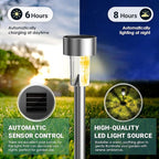 Warm White Solar Pathway Lights 12-Pack, Garden LED