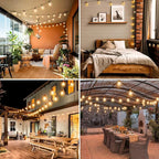Outdoor Globe Café String Lights, 55ft LED Bulbs