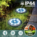 20-Pack Cool White In-Ground Solar Lights, Flat LED Driveway