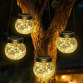 4-Pack Elegant Globe Solar Lanterns for Outdoor, Waterproof LED