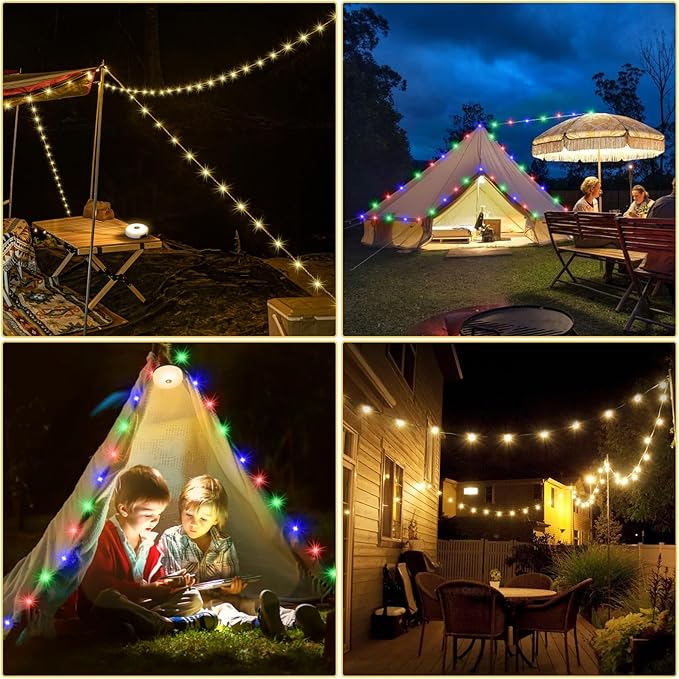 8ft Outdoor Edison String Lights, Weatherproof