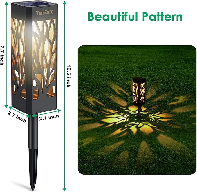 8-Pack Solar Path Lights, Outdoor Garden LED
