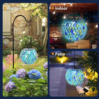 Mosaic Solar Lantern Set, Classic Outdoor Lighting