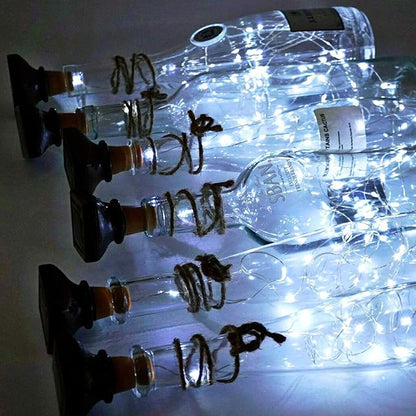 12-Pack Outdoor String Lights, Cool White Waterproof LED