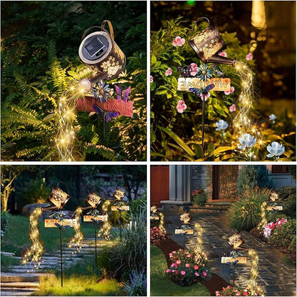 Solar Watering Can Light, Solar Yard Decorations Outdoor,Garden Decor Lights for Yard,IP65 Waterproof Hanging Lantern Lights,Outside Patio Lawn (Warm White)