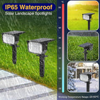 8-Pack Solar Yard Spotlights, 7-Mode Waterproof