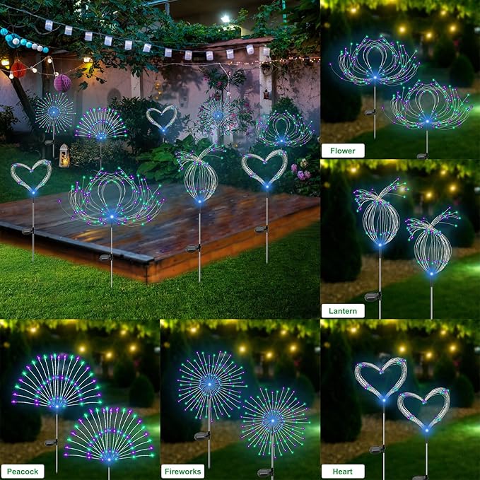 2-Pack Solar Landscape Lights for Garden
