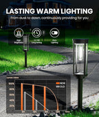Solar Driveway Path Lights 12-Pack, IP65 Waterproof