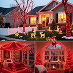 Battery Christmas Lights, 33ft Red Remote & Timer