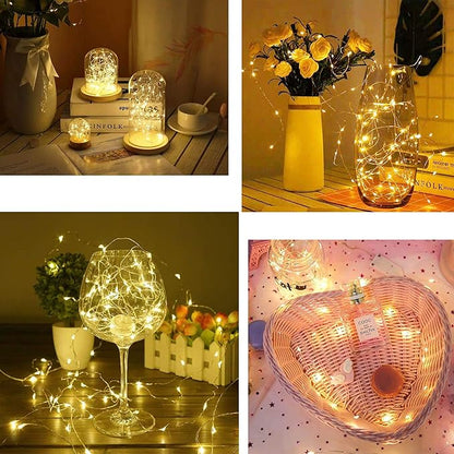 12-Pack Warm White Yard String Lights, 10ft Weatherproof LED