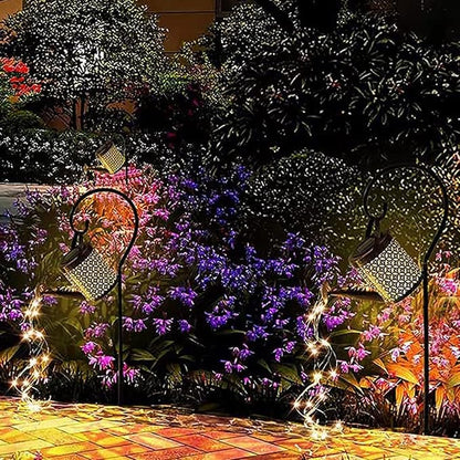 Solar Watering Can Lights, LED Lantern Outdoor Light, Hanging Waterproof Outdoor Shower Garden Lights,Solar Lanterns for The Garden Pathway Yard Lawn Patio Landscape Decor (with Bracket)