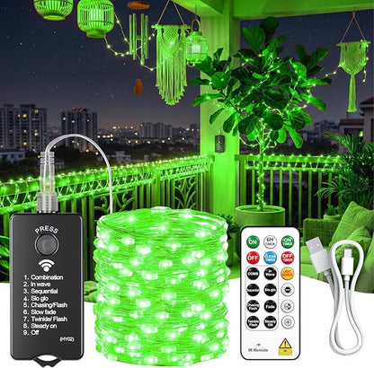 200 LED Christmas Twinkle Lights, 66ft Waterproof for Patio