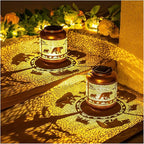 Bear Solar Yard Lanterns, Rustic Waterproof LED