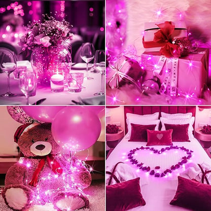 6-Pack 7ft Christmas LED String Lights, Waterproof Timer Lights