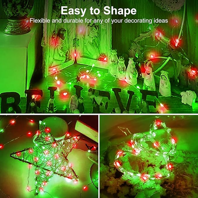 Christmas Porch String Lights 30-Pack, 7ft 20 LED Waterproof