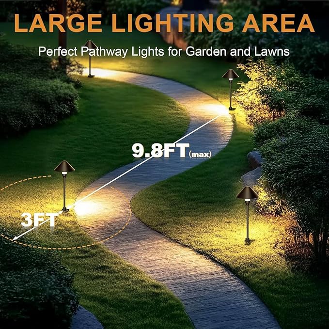 Solar Pathway Lights, Waterproof LED Yard Lights