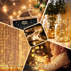 33ft Warm White Outdoor Edison String Lights, Weatherproof