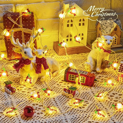 Christmas Patio String Lights, 10ft 30 LED Waterproof