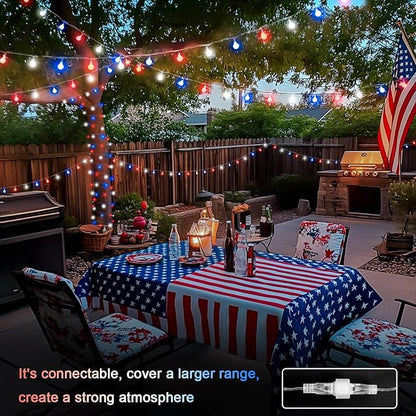 33ft White String Lights for Patio, Waterproof LED