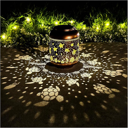 Sea Turtle Solar Lanterns Outdoor Waterproof,Hanging Solar Lights Sea Turtle Gifts for Women Men Metal LED Decorative Light for Yard,Patio,Lawn,Pathway,Landscape,Garden Decor