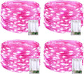 4-Pack Christmas String Lights, 1ft 50 LED Waterproof Twinkle Lights