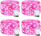 4-Pack Christmas String Lights, 1ft 50 LED Waterproof Twinkle Lights