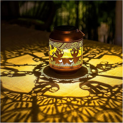 Sloth Solar Lanterns Outdoor Waterproof,Hanging Solar Lights Sloth Gifts for Women Men Metal LED Decorative Light for Yard,Patio,Lawn,Tabletop,Pathway,Landscape,Garden Decor