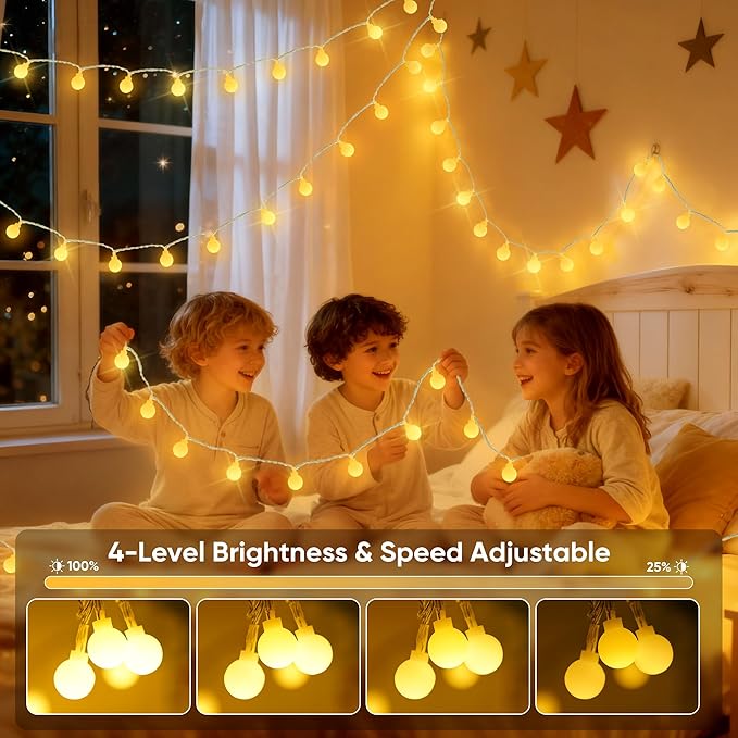 OMIKA 20FT Battery Powered String Lights, 40 LED 24 Color Changing Battery Operated Christmas Light, USB Powered Camping Lights String for Indoor Outdoor Hanging Light for Bedroom Xmas Party Decor