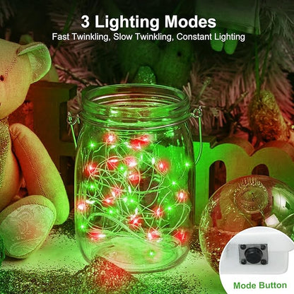 Christmas Porch String Lights 30-Pack, 7ft 20 LED Waterproof