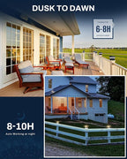 8-Pack Upgraded Solar Post Cap Lights for Yard, LED
