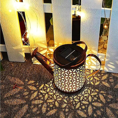 Solar Watering Can with Lights - Outdoor Garden Decor, Waterproof Hanging Lantern Landscape Lights for Yard, Patio, Pathway