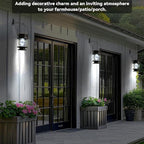 Solar Courtyard Lanterns 2-Pack, Yard Hanging LED Decor