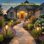 Solar Pathway Lights 8-Pack, Walkway LED