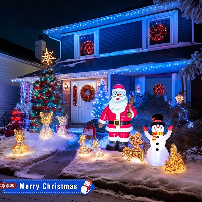 Christmas Porch String Lights, 33ft 100 LED Waterproof