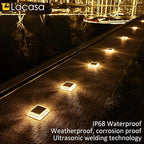 8-Pack Warm White Solar Path Lights, Outdoor Walkway LED