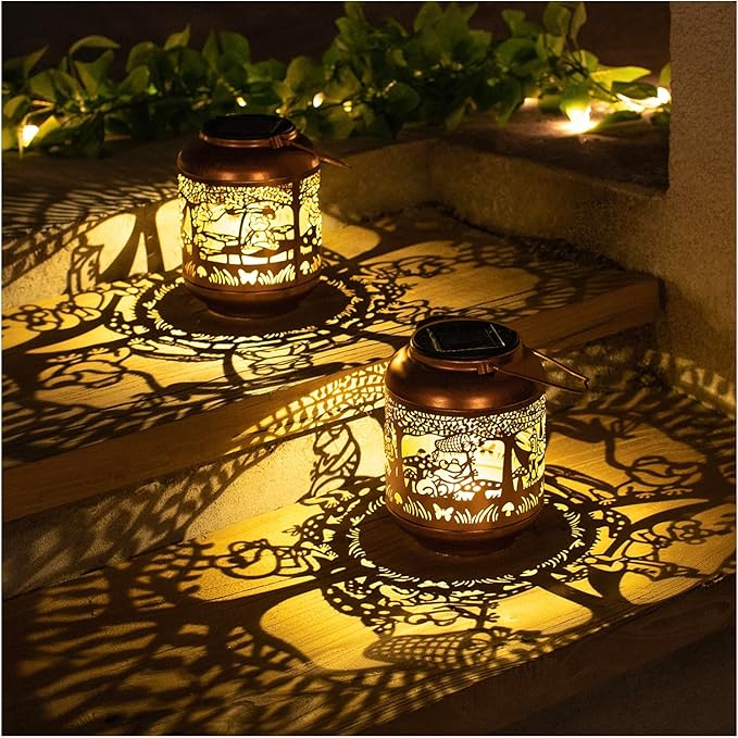 Solar Frog Lanterns, Patio Hanging LED Decor
