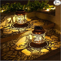 2-Pack Metal Frog Solar Lanterns for Yard, Waterproof LED