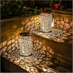 2-Pack Elegant Peacock Solar Lanterns for Backyard, Waterproof LED
