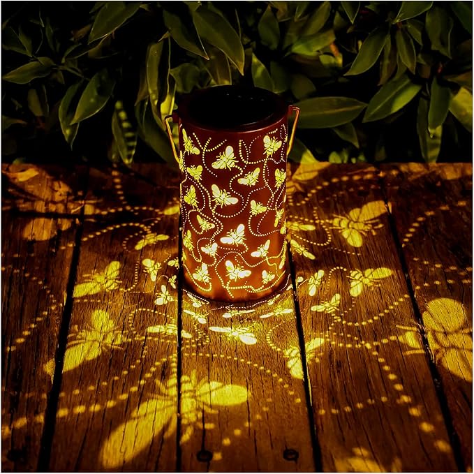 Decorative Backyard Solar Lanterns for Porch, Waterproof LED