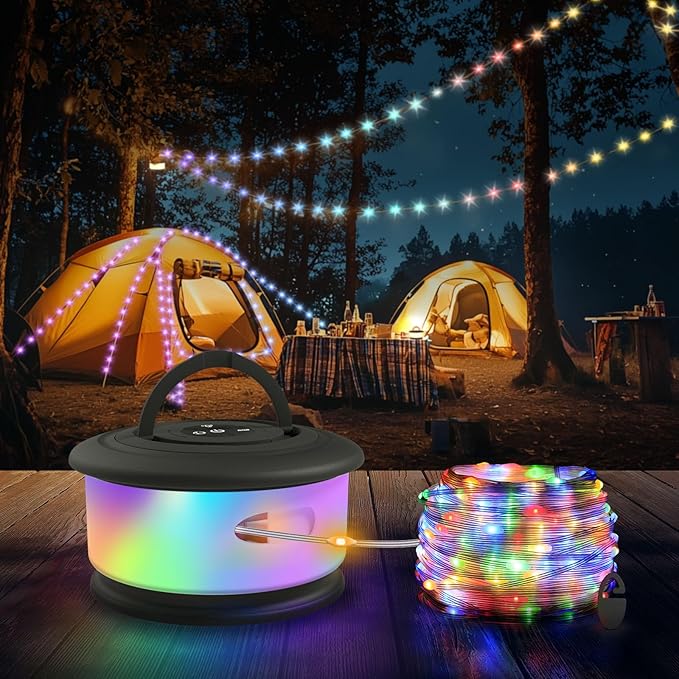 8ft RGB String Lights for Patio, Waterproof LED