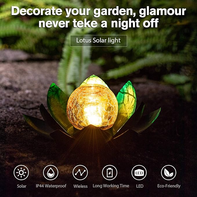 Blue Solar Path Lights, Outdoor Yard LED