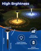 8-Pack Solar Pathway Lights, IP68 Waterproof LED Garden Lights