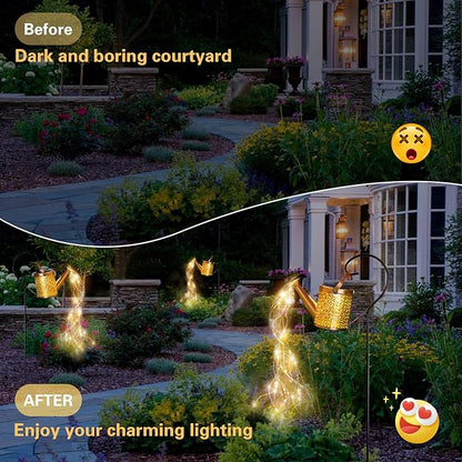 Solar Garden Light, Solar Watering Can Lights for Outside, Decorative Yard Light with Hook, Perfect Garden Gift for Mom Grandma Women