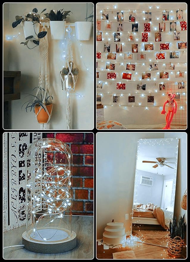 Christmas String Lights, 33ft 100 LED Waterproof Twinkle Lights