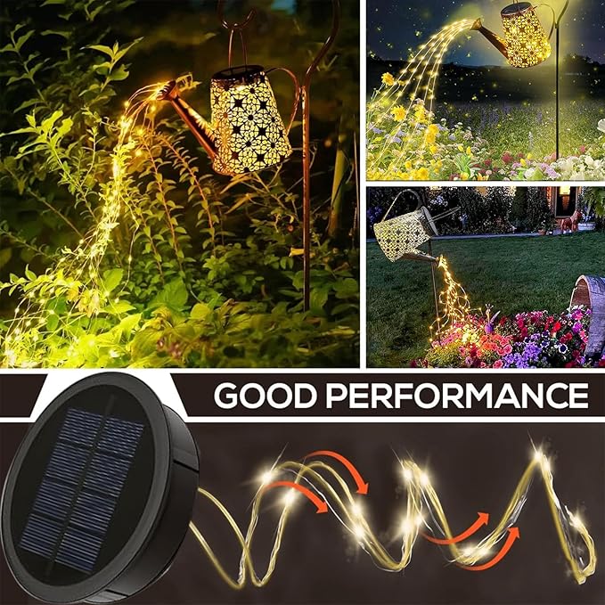 2-Pack Solar Watering Can Fairy Lights, LED