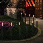 Black Solar Path Lights, Outdoor Walkway LED
