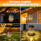 2-Pack Elegant Hummingbird Solar Lanterns for Porch, Waterproof LED