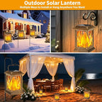 Courtyard Solar Hanging Lanterns, Elegant Yard Decor