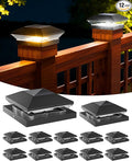 12-Pack Solar Post Cap Lights, 2-Mode Waterproof